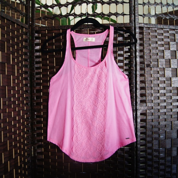 Floral Pink Hollister Tank Top - Picture 1 of 5